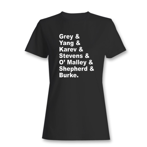 These are grey yang karev stevens omalley women t shirt that are cute tied to the side or paired with a cardigan or jacket for a more styled look. So comfy and classic, they are sure to make your vacation extra magical.