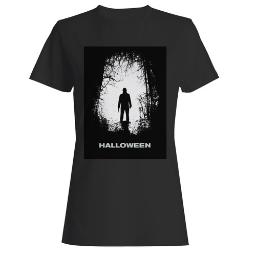 These are halloween michael myers silhouette women t shirt that are cute tied to the side or paired with a cardigan or jacket for a more styled look. So comfy and classic, they are sure to make your vacation extra magical.