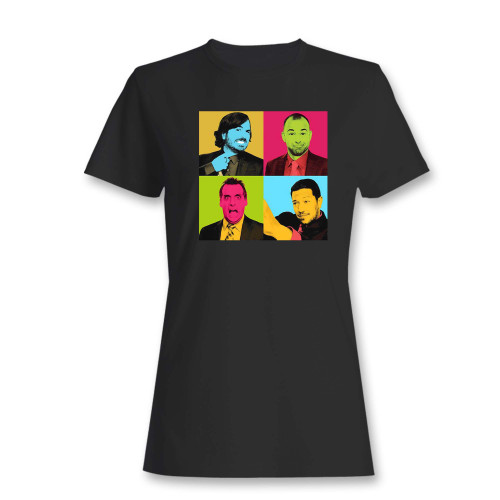 These are impractical jokers the cast funny tv comedy women t shirt that are cute tied to the side or paired with a cardigan or jacket for a more styled look. So comfy and classic, they are sure to make your vacation extra magical.