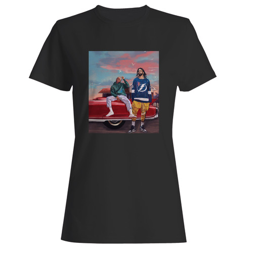 These are j cole ft kendrick lamar art women t shirt that are cute tied to the side or paired with a cardigan or jacket for a more styled look. So comfy and classic, they are sure to make your vacation extra magical.