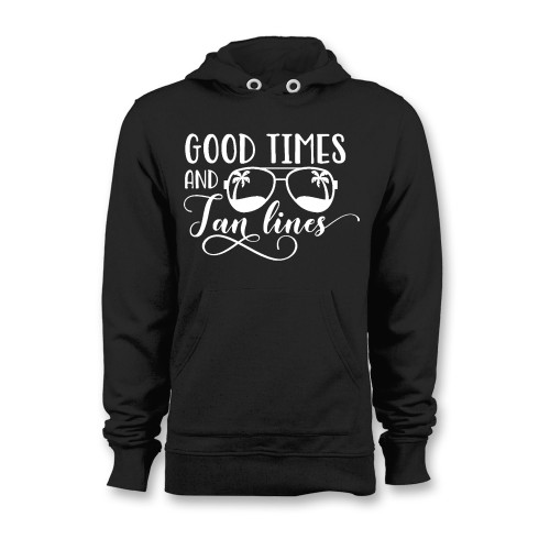Was created with comfort in mind, this good times and tan lines ladies hoodie lighter weight is perfect for any activity. Teams and groups love this hoodie for its affordable price and variety of colors.