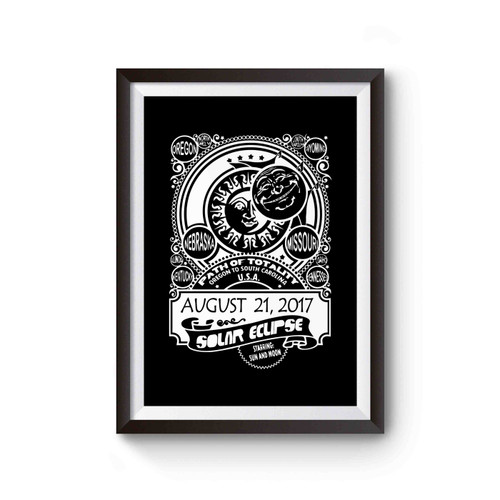 2017 Total Solar Eclipse Path Of Totality Poster