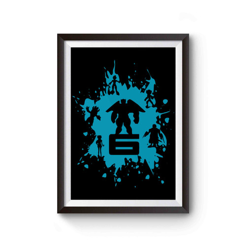 6 Friends Big Hero 6 Baymax Silhouette Poster
