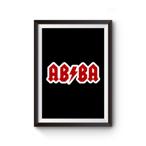 Abba Acdc Themed Rock Band Poster