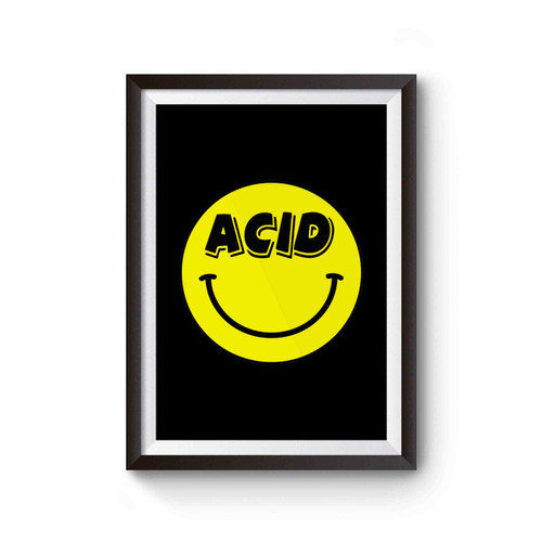 Acid Smiley Face Emoji Poster