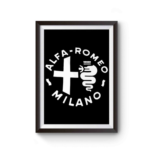 Alfa Romeo Alfisti Milano Italy Logo Poster