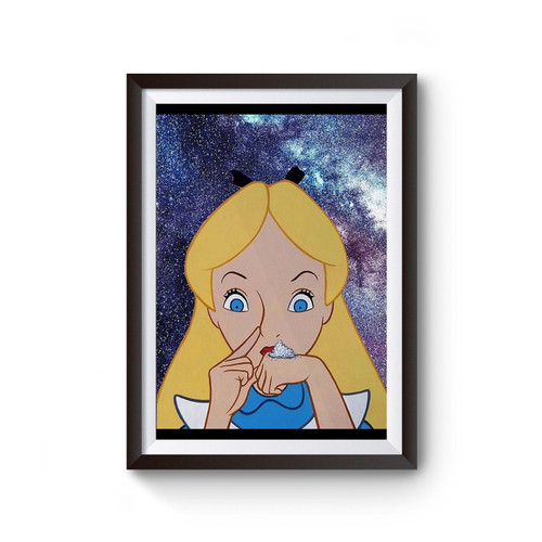 Alice In Wonderland Doing A Bump Poster