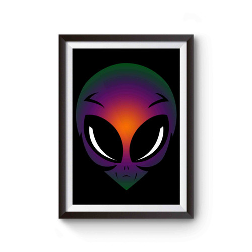 Alien Head Holographic Funny Extraterrestrial Poster