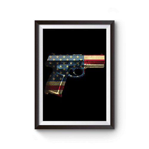 American Flag Gun 2nd Amendment 4th Of July Poster