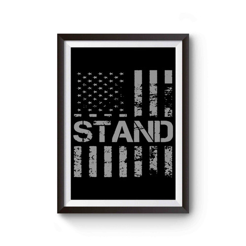 American Flag Stand Poster