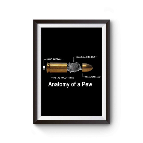 Anatomy Of A Pew Funny Gun Poster