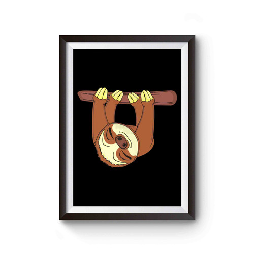 Animal Fauna Monkey Slow Sloth Cartoon Poster