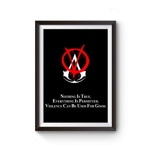 Anonymous V For Vendetta Assassin's Inspired Guy Fawkes Revolution Poster