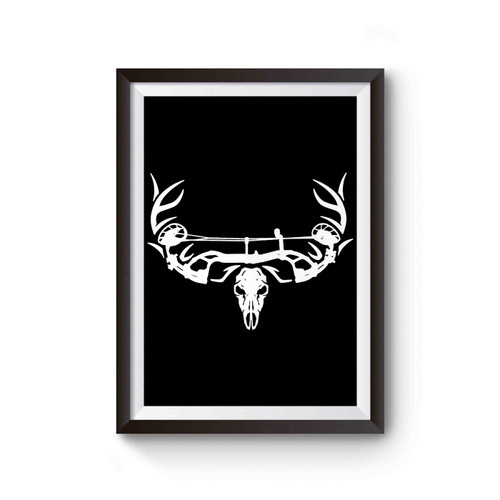 Archery Bow Hunting Deer Skull Poster