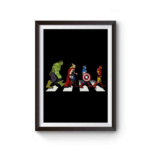 Avenger Road Abbey Road Mashup Poster