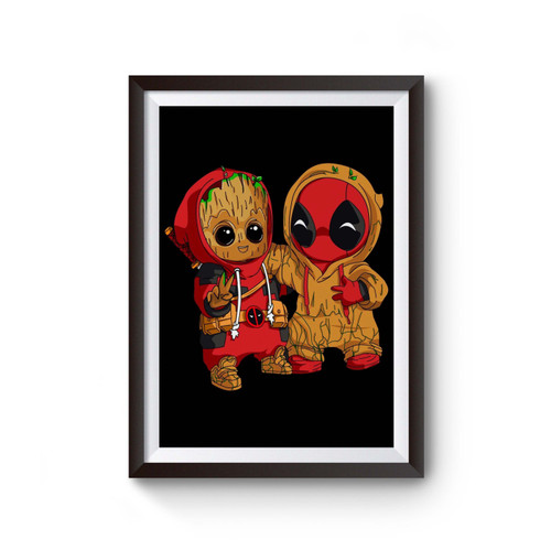 Baby Deadpool And Groot Poster