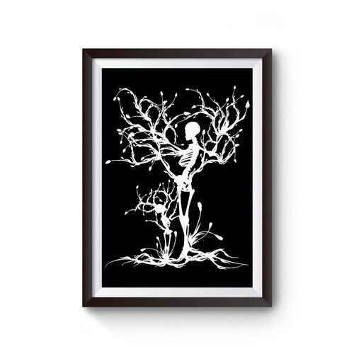 Baby Skull Floral Poster