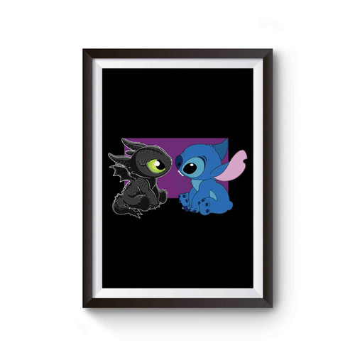 Baby Toothless Dragon And Stitch Poster