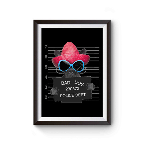 Bad Dog Pattern Funny Printed Poster