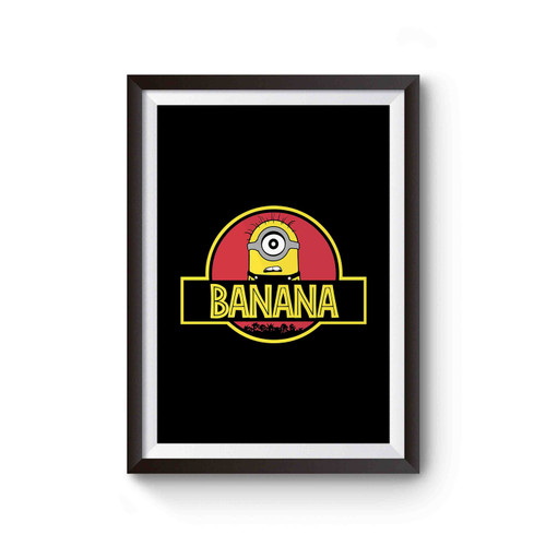 Banana Minions Jurassic Park Logo Parody Poster