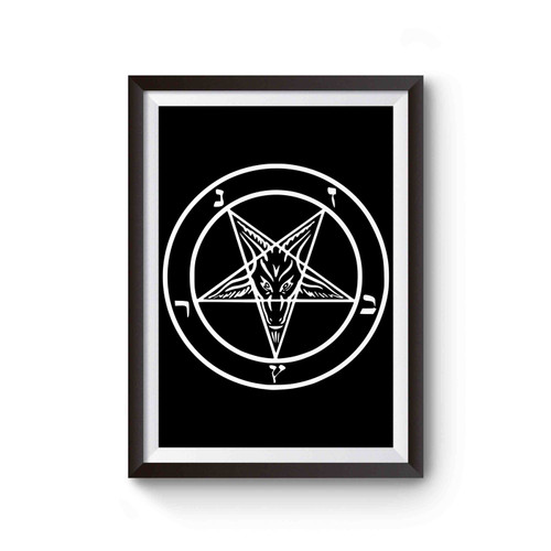 Baphomet Inverted Pentagram Sacred Geometry Occult Poster