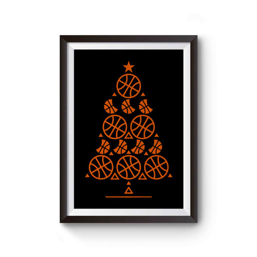 Basketball Christmas Tree Poster