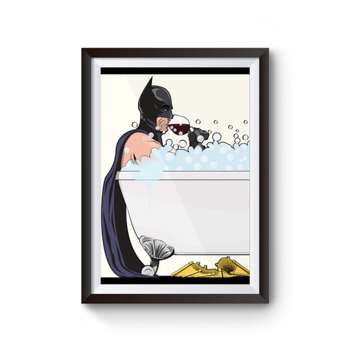 Batman In Bath Poster