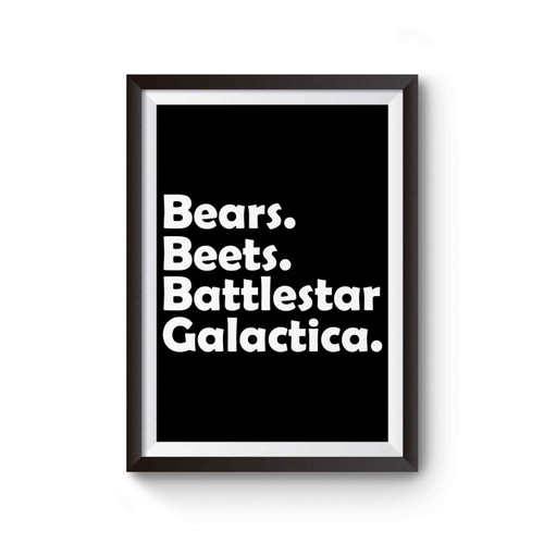 Bears Beets Battlestar Galactica Cover Inspired Poster