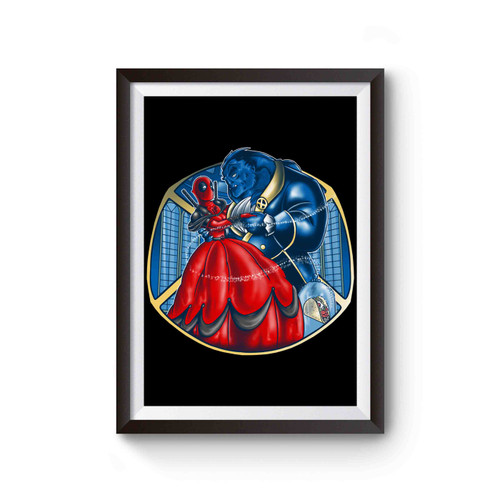 Beauty & The Beast Deadpool And Xmen Mashup Poster