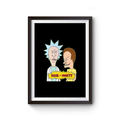 Beavis And Butthead Parody Rick And Morty Poster