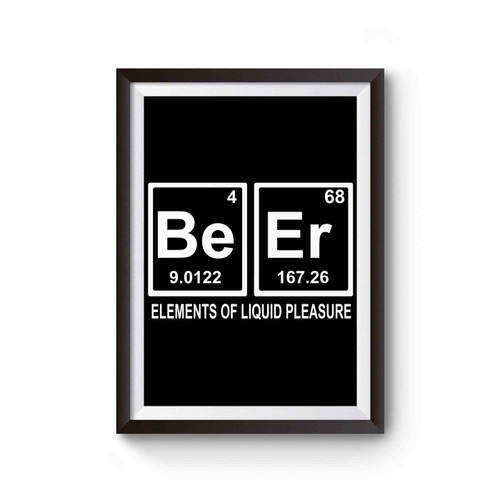 Beer Elements Of Liquid Pleasure Logo Poster