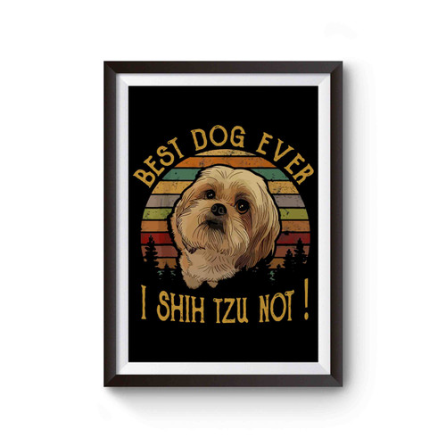 Best Dog Ever I Shih Tzu Not Kid Poster