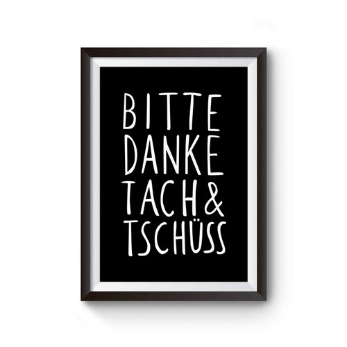 Bitte Danke Tach Und Tschuss Poster