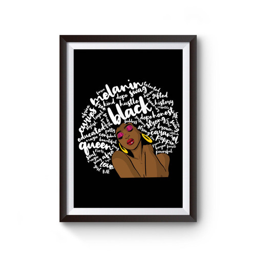 Black Afro Queen Poster