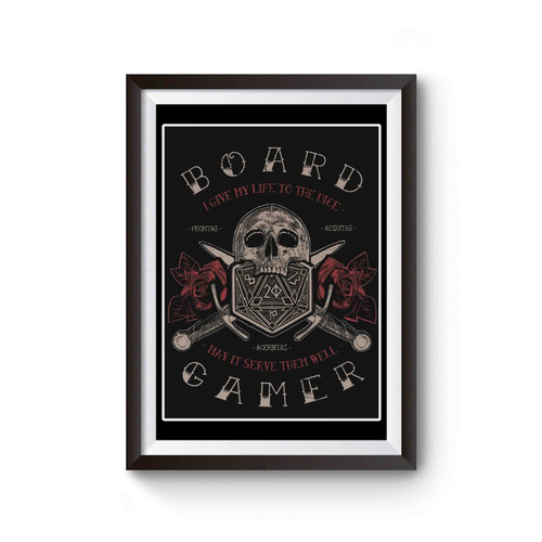 Board Gamer A D20 Dice Tabletop Board Game & Rpg Poster