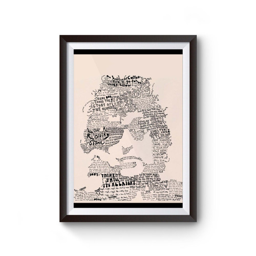 Bob Dylan Lyrics Art Poster