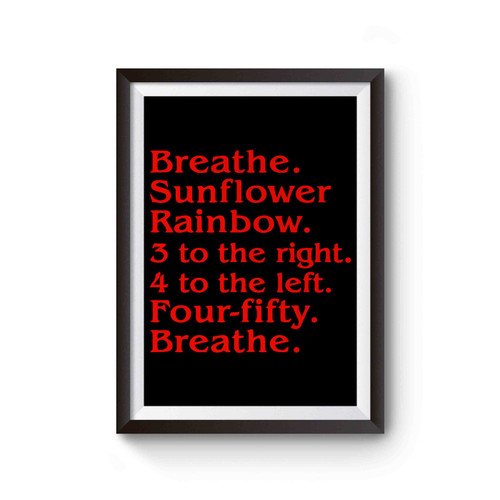Breathe Sunflower Rainbow Poster