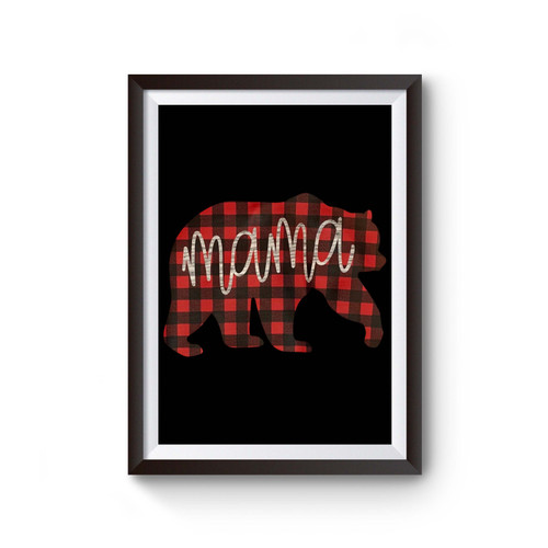 Buffalo Plaid Mama Bear Poster