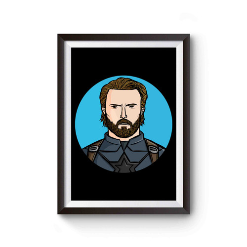 Captain America Face Marvel Avengers Infinity War Poster