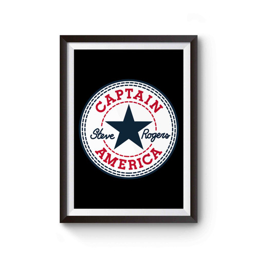 Captain America Steve Rogers Stars Logo Poster