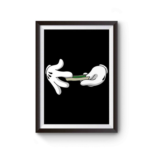 Cartoon Hands Rolling Blunt Dope Swag Weed Marijuana Kush Cannabis Poster