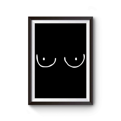 Cartoon Titties Hand Draw Boobies Poster