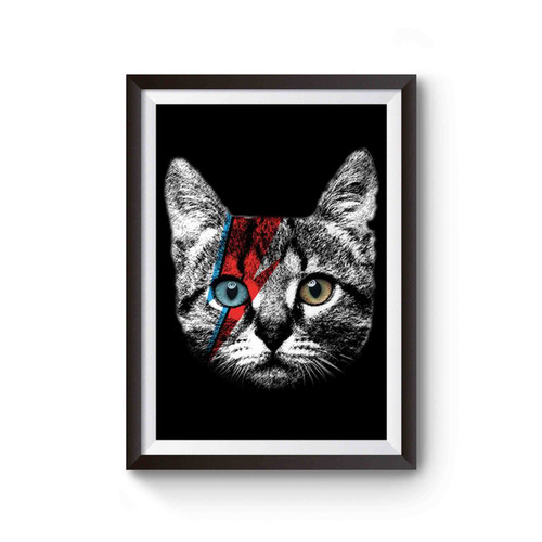 Cat Bowie Cat Glam Rocker Starcat Space Oddity Poster