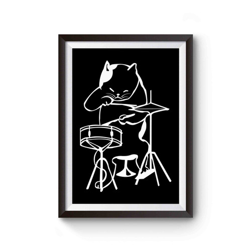 Cat Drummer Music Drum Musician Kitty Poster