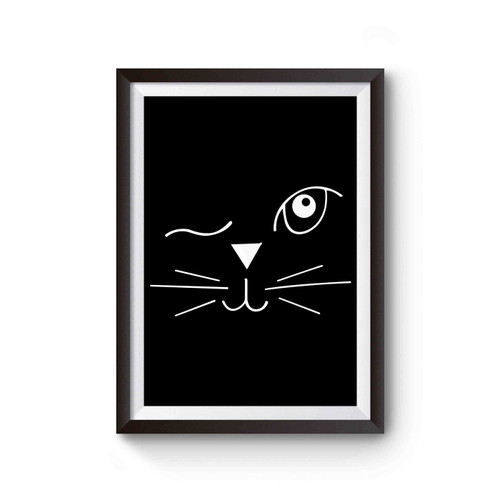 Cat Face Winking Cat Lover Poster