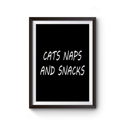 Cats Naps And Snacks Cat Poster