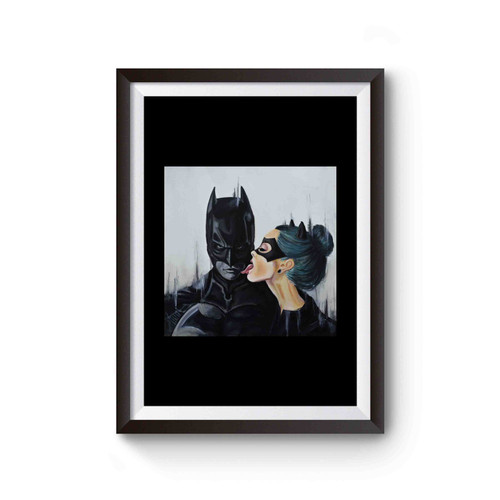 Catwoman Licking Batman Sexy Superheros Poster