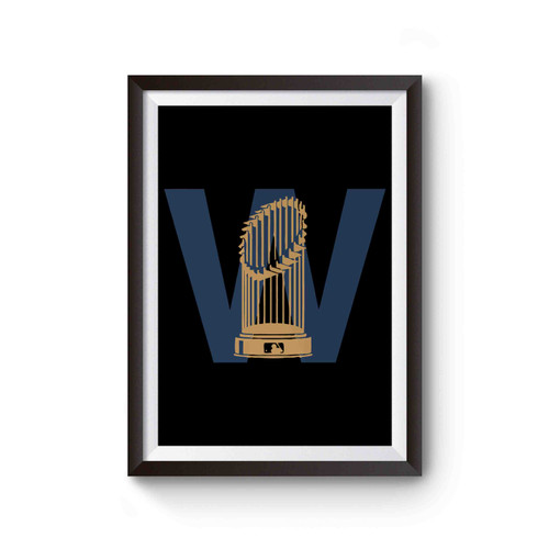 Chicago Cubs W Trophy Flag Poster