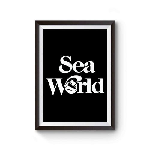 Classic Retro Sea World Ohio Theme Park Orca Whale Poster