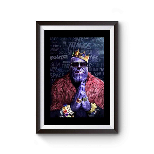 Comic Book Villain Infinity Gangster Parody High Quality Poster